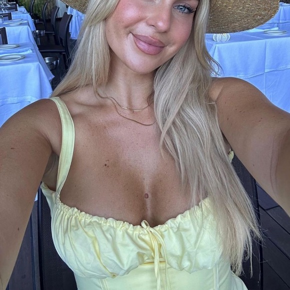 HOUSE OF CB 'Carmen' Buttercup Bustier Sundress - Picture 11 of 16